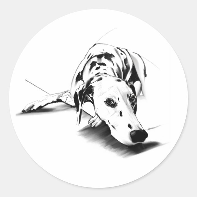 Dalmatian Sticker - Dog Art  (Front)