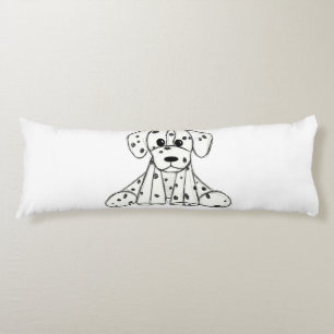 Dalmatian stuffed dog drawing outline simple black body cushion