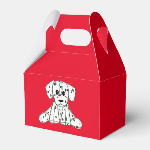 Dalmatian stuffed dog drawing outline simple black favour box