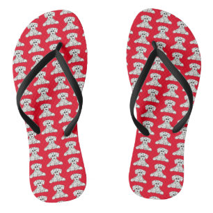 Dalmatian stuffed dog drawing outline simple black flip flops