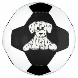 Dalmatian stuffed dog drawing outline simple black football