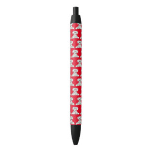 Dalmatian stuffed dog drawing outline simple black ink pen