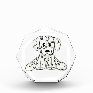 Dalmatian stuffed dog drawing outline simple black photo block