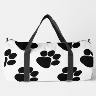 Dalmatian Style Dog Paws  Athletic Travel     Duffle Bag