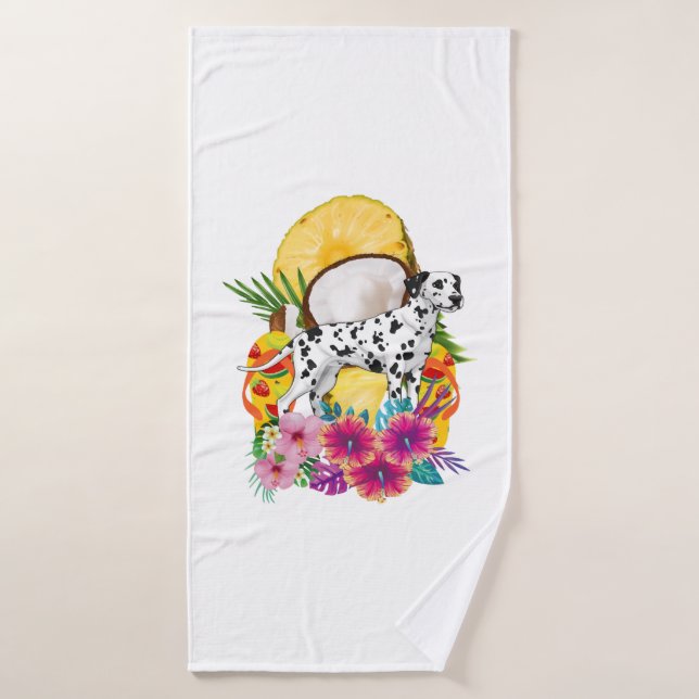 Dalmatian Summer funny shirt Bath Towel (Bath Towel)