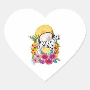 Dalmatian Summer funny shirt Heart Sticker