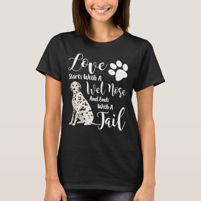 Dalmatian T-Shirt Cute Dog Lover Gift (Front)