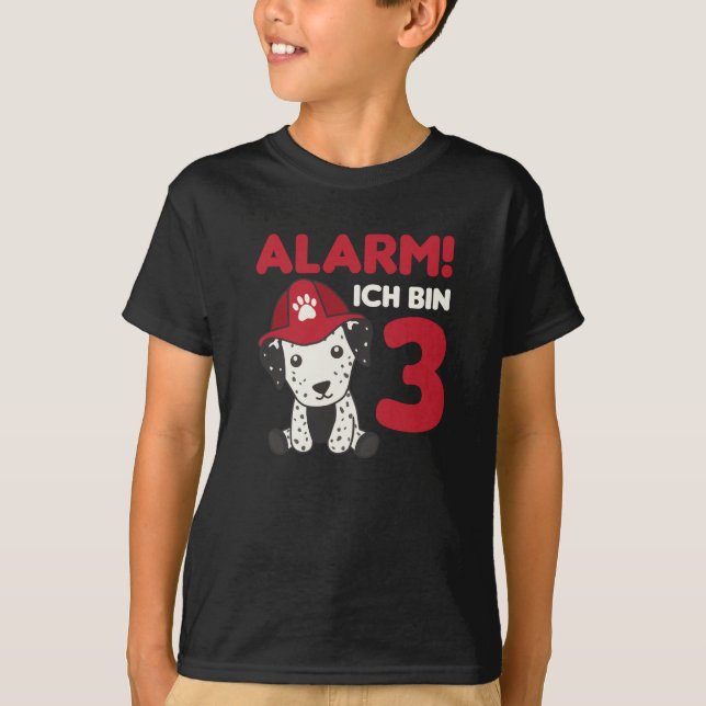 Dalmatian Three Three Year Fire Brigade Dog T-Shirt (Front)