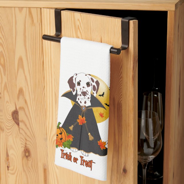 Dalmatian Trick or Treat Tea Towel (Thirds Fold)