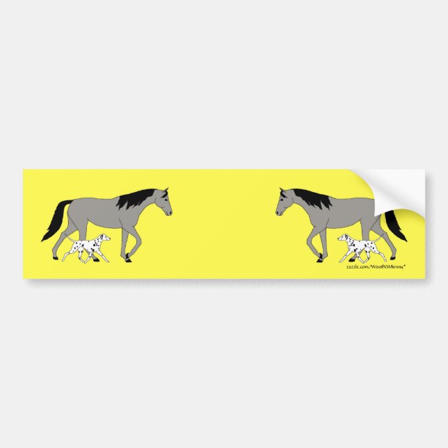 Dalmatian & TWH Bumper Sticker (Front)