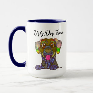 Dalmatian ugly dog face mug