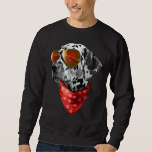 Dalmatian Valentines Day Heart Valentine Dog Lov Sweatshirt