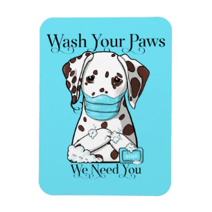 Dalmatian Wash Your Paws Magnet