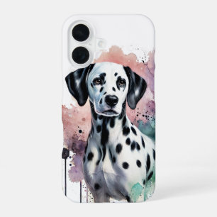 Dalmatian Watercolor Art iPhone 16 Case