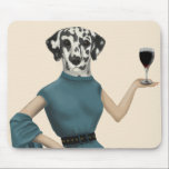 Dalmatian Wine Snob Mouse Mat<br><div class="desc">Dalmation Wine Snob by Fabfunky. Features a well-dressed dalmation enjoying wine. | 190950D</div>