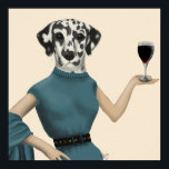 Dalmatian Wine Snob Poster<br><div class="desc">Dalmation Wine Snob by Fabfunky. Features a well-dressed dalmation enjoying wine. | 190950D</div>