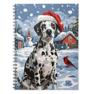 Dalmatian Winter Wonderland Christmas Joy Notebook