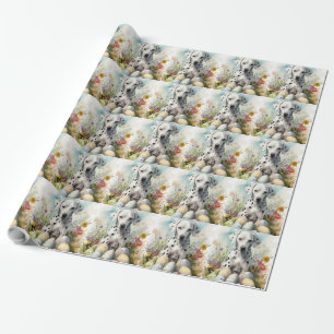 Dalmatian with Easter Eggs Wrapping Paper