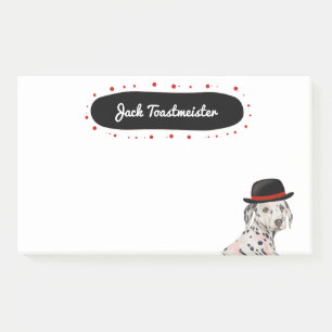 Dalmatian with Hat Painting Post-it Notes