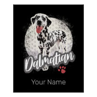 Dalmatian With Paw Vintage Dog Lovers Design