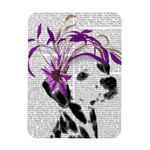 Dalmatian With Purple Fascinator Magnet