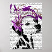 Dalmatian With Purple Fascinator