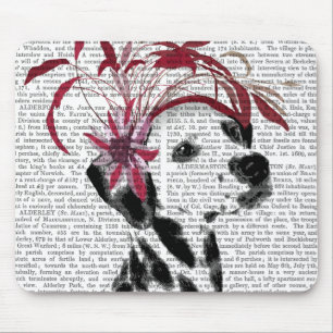 Dalmatian With Red Fascinator Mouse Mat