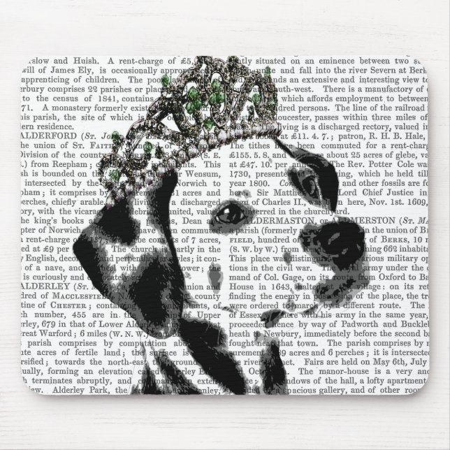 Dalmatian with Tiara 2 Mouse Mat (Front)