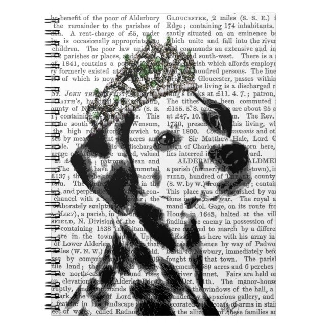 Dalmatian with Tiara 2 Notebook (Front)