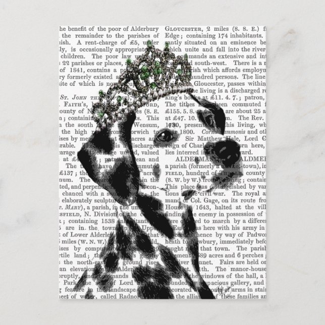 Dalmatian with Tiara 2 Postcard (Front)