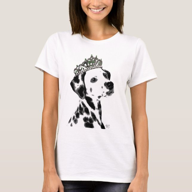 Dalmatian with Tiara 2 T-Shirt (Front)