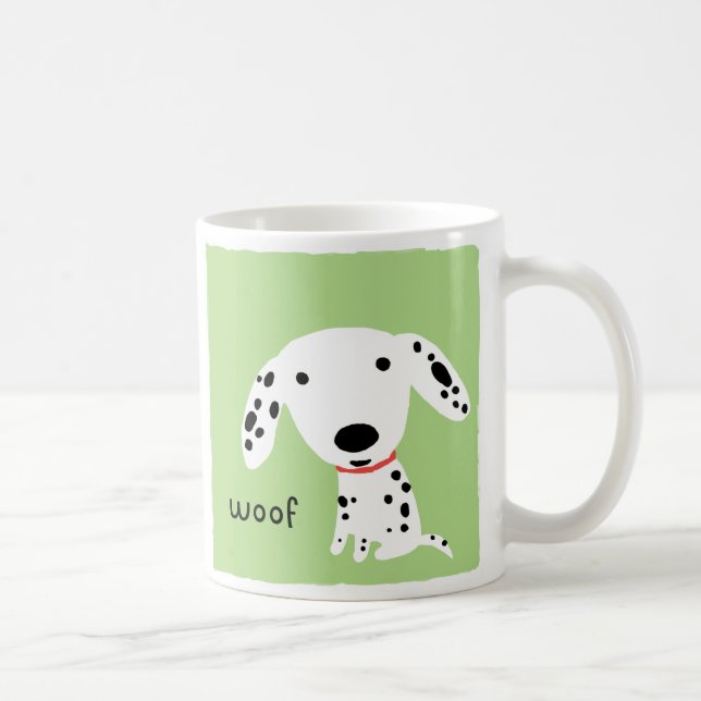 Dalmatian Woof | Cute Puppy Dog Coffee Mug (Right)