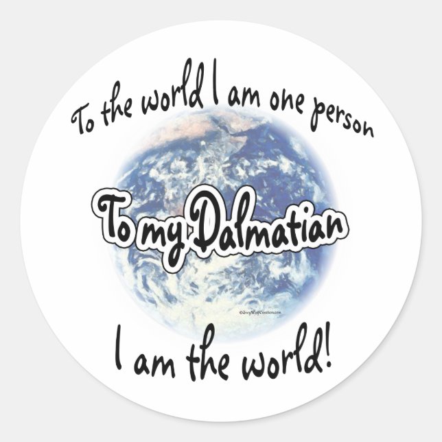 Dalmatian World 2 Sticker (Front)