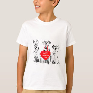 Dalmatians Dog Heart Happy Valentine's Day T-Shirt