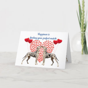 Dalmatians Perfect Match Valentine Holiday Card