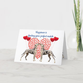 Dalmatians Perfect Match Valentine Holiday Card