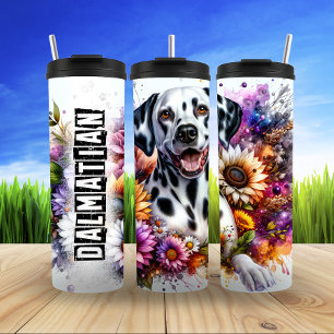 Dalmatian's Spotted Bloom Thermal Tumbler