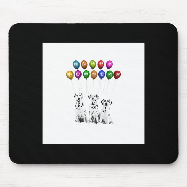 Dalmatians Wishing Happy New Year 2016 _1  Mouse Mat (Front)