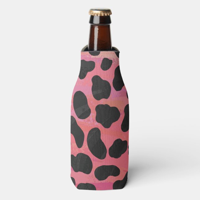DalmatiDalmatian Black and Red Print Bottle Cooler (Bottle Front)