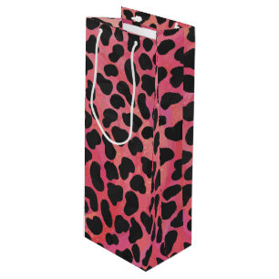 DalmatiDalmatian Black and Red Print Wine Gift Bag