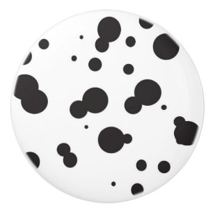 Dalmatine Dots Pattern Ceramic Knob