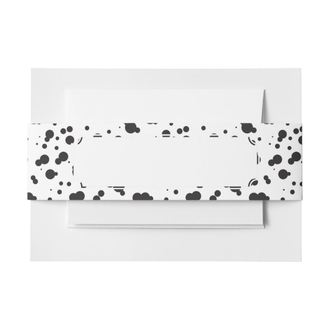 Dalmatine Dots Pattern Invitation Belly Band (Front Example)