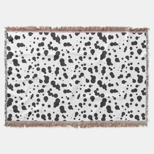 Dalmatine Dots Pattern Throw Blanket (Front)