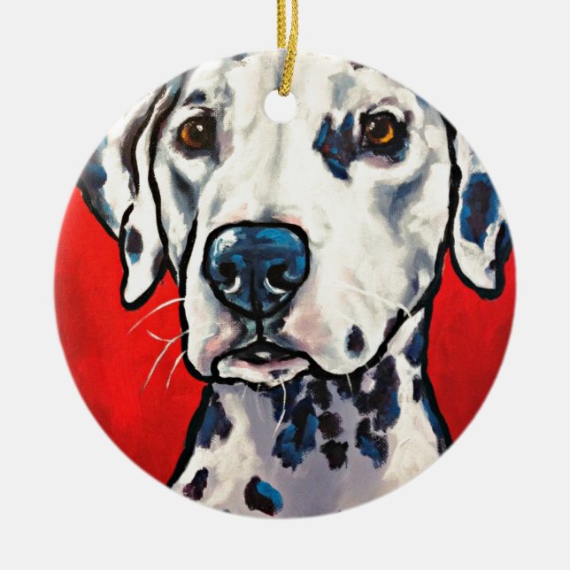 dalmation 02 ceramic tree decoration (Front)