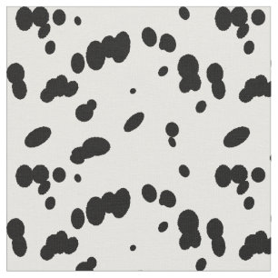 Dalmation Dog Black and White Spot Pattern Fabric