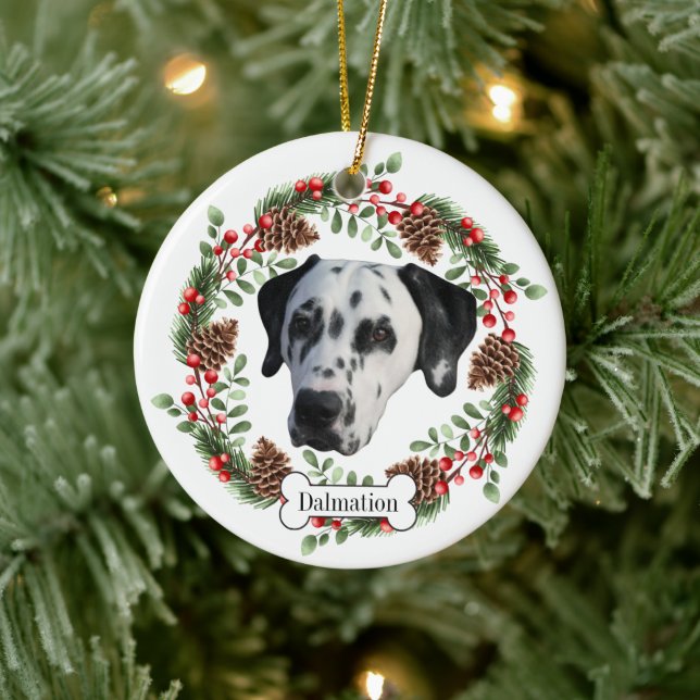 dalmation dog ceramic tree decoration (Tree)