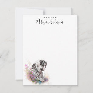 Dalmation Dog Cute Puppy Watercolor Personalised  Card