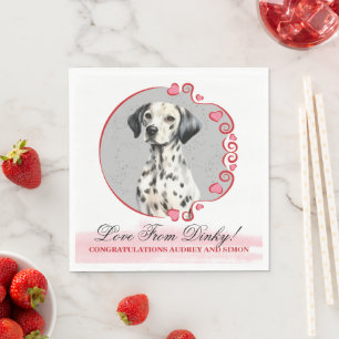 Dalmation Dog Wedding Napkins With Dogs Photo