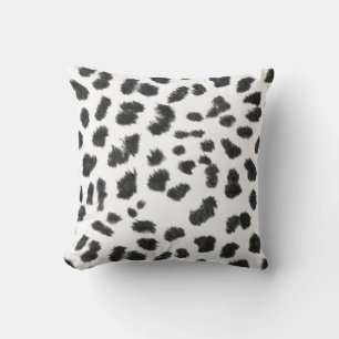 Dalmation print throw pillow