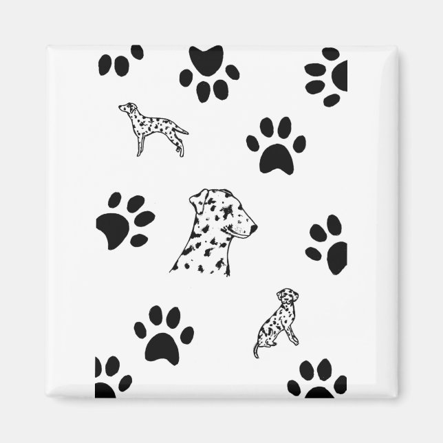 Dalmation puppies paws magnet (Front)